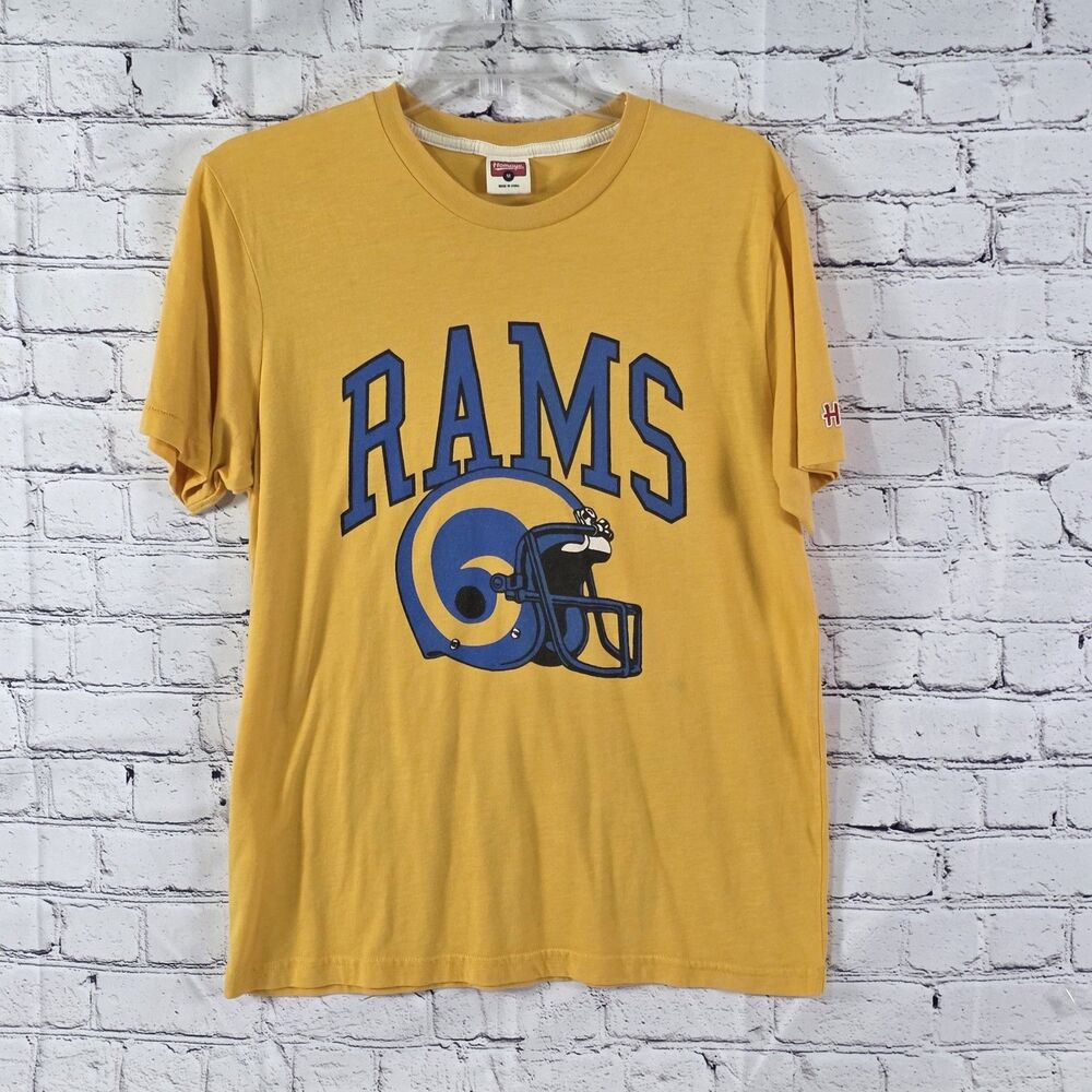 Homage Men's Medium Yellow Los Angeles Rams T-Shirt